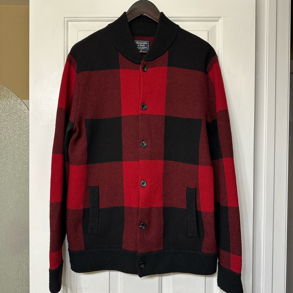 Abercrombie & Fitch Wool Cotton Blend Jacket Coat Flannel